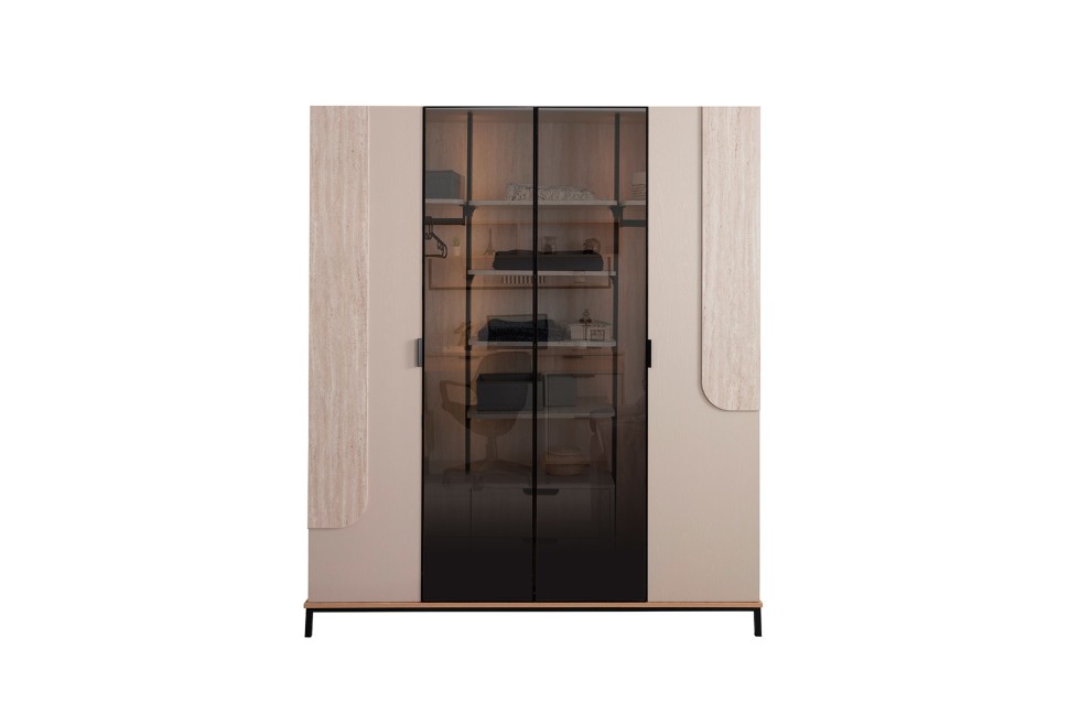  Marbel 4 Kapılı Akordeon Dolap