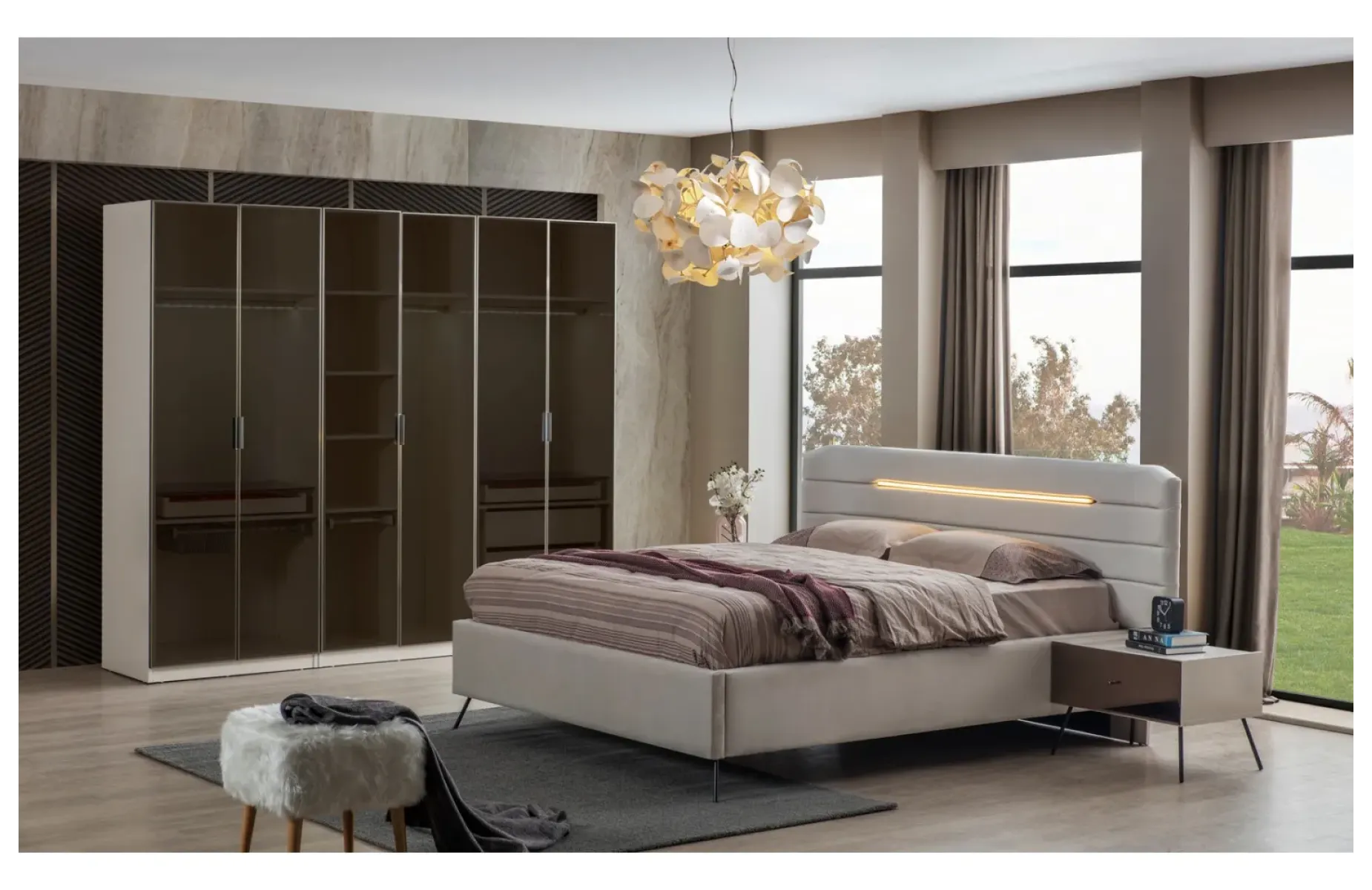 BRONZE AYTAŞI YATAK ODASI 