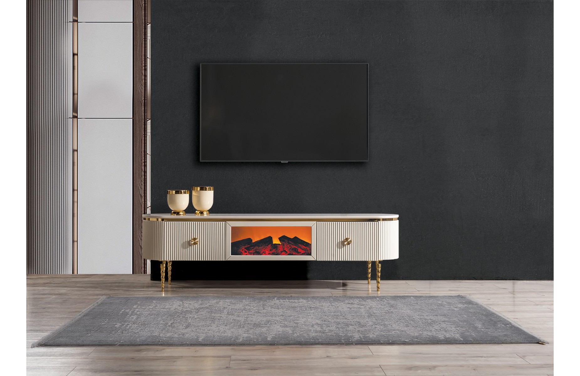 Elegance Krem Tv Ünitesi