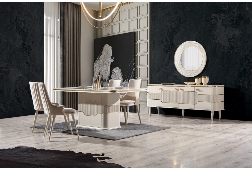 Esila Gold Yemek  Odası Takımı