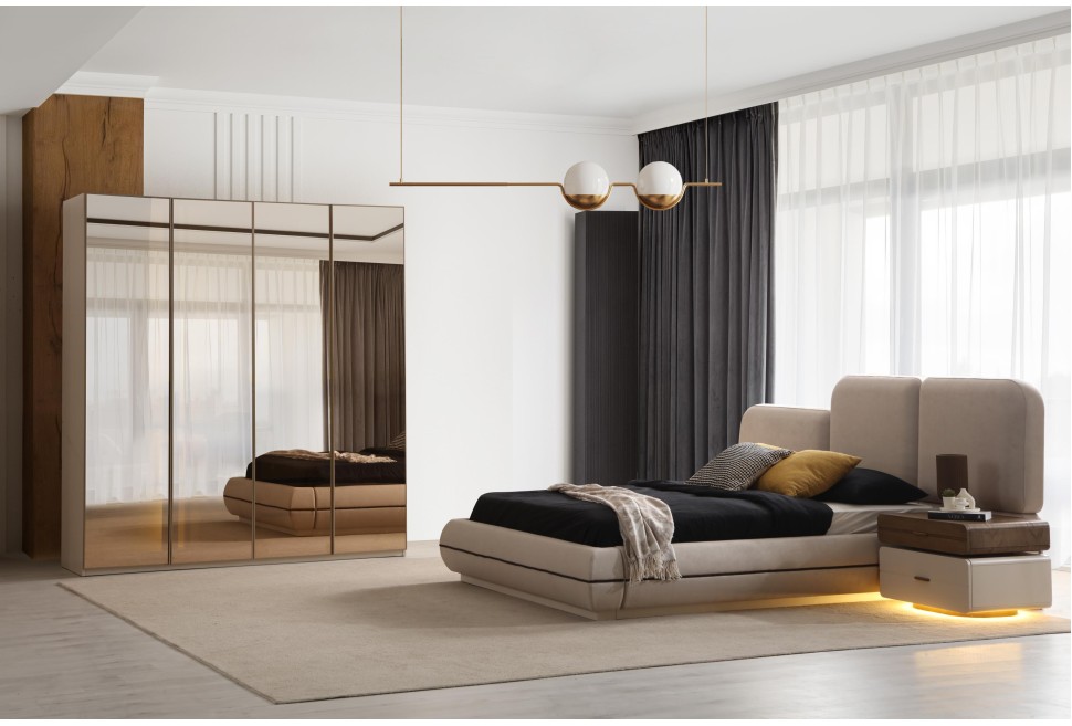 Valencia 2 Kapılı Çekmeceli Reflekte Dolap