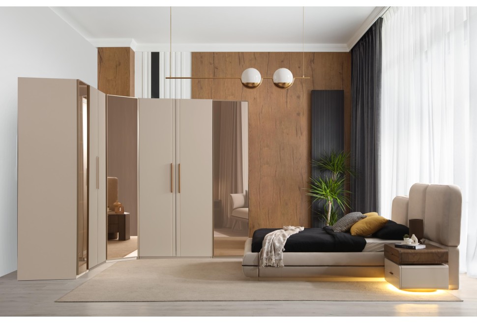 Valencia Köşe Ahşap Dolap